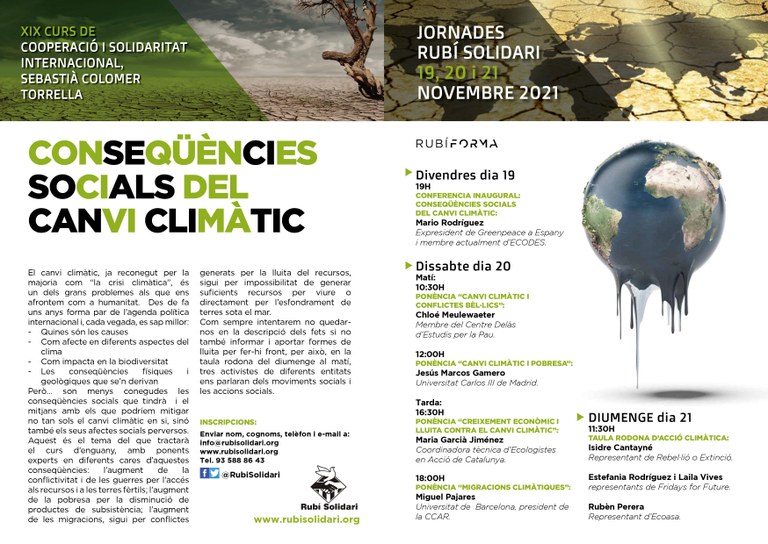 Programa del 19è Curs de Cooperació i Solidaritat Internacional