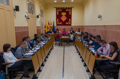 Imatge de la sessió ordinària del mes d’abril (foto: Ajuntament de Rubí – Localpres).