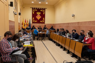 El Ple del mes de març ha estat el primer que ha tornat a admetre públic a la sala després de la pandèmia (foto: Ajuntament de Rubí – Localpres).
