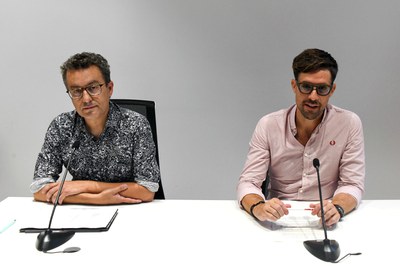 Andrés Medrano Muñoz (ECP) i Moisés Rodríguez Cantón (PSC) (foto: Ajuntament de Rubí – Localpres).