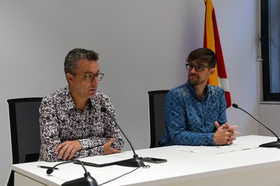 Els portaveus de les dues formacions al govern, ECP i PSC (foto: Ajuntament de Rubí – Localpres).