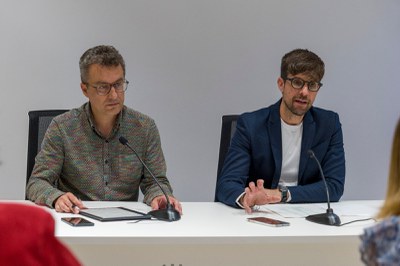 Rodríguez i Muñoz en un moment de la roda de premsa  (foto: Ajuntament de Rubí - Localpres).