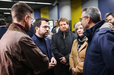 Rodríguez i Güeto, conversant amb Aragonès (foto: Generalitat de Catalunya – Lali Puig).