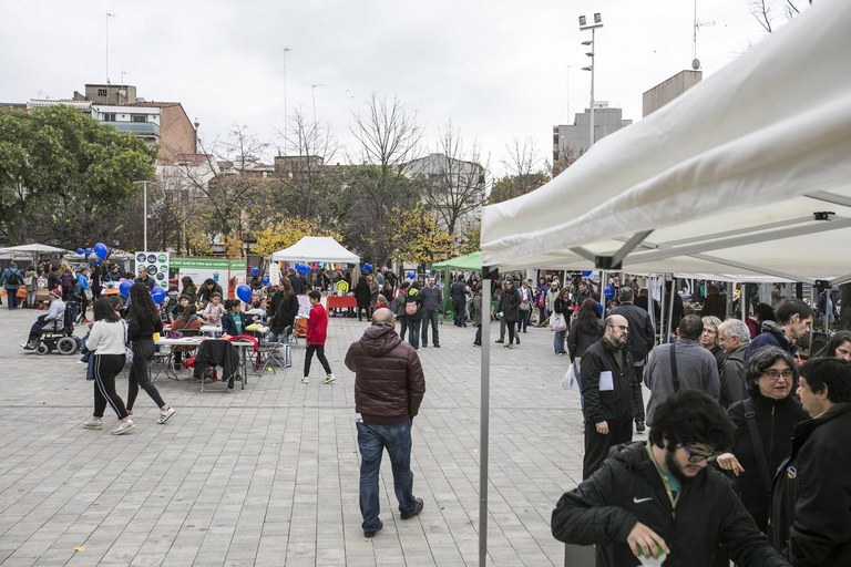 La pl. Doctor Guardiet ha estat l'epicentre de La Gran Acció (foto: Lali Puig)