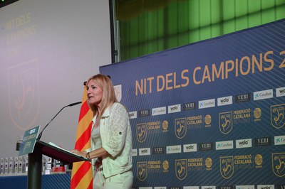 L'alcaldessa, durant el seu discurs (foto: Localpres)