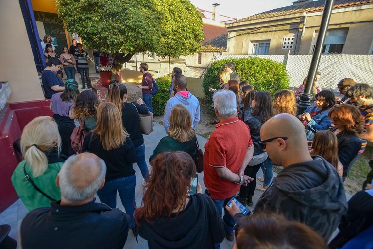S'han fet representacions simultànies a diferents espais de la Torre Bassas, pels quals circulava el públic dividit en petits grups (foto: Ajuntament - Localpres)
