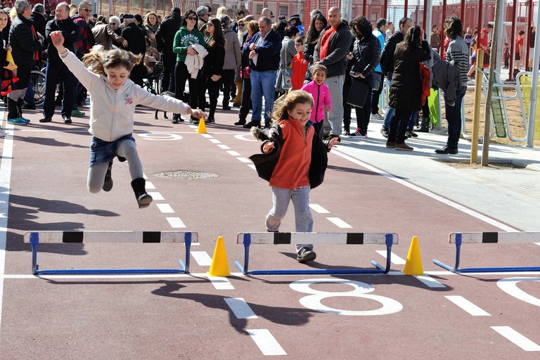 També s'han organitzat activitats a la recta d’atletisme del parc (foto: Localpres)