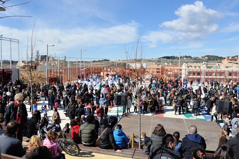 La festa d'inauguració del parc de La Serreta ha estat molt participativa (foto: Localpres)