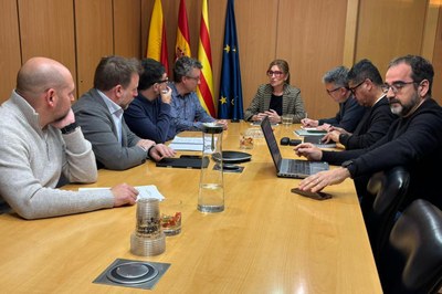 Reunió mantinguda entre l'alcaldessa, representants municipals i de la companyia Endesa (foto: Ajuntament de Rubí).