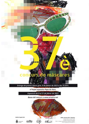 Cartell del 37è Concurs de Màscares (disseny: edRa)