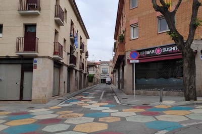 Confluència entre els carrers Cervantes i Balmes (foto: Ajuntament de Rubí).