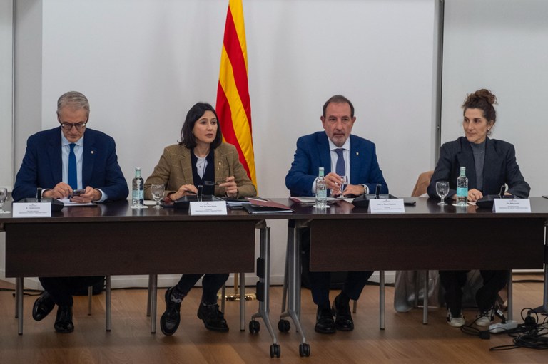 La presentació amb la consellera Parlón i el conseller Espadaler (foto: cedida)