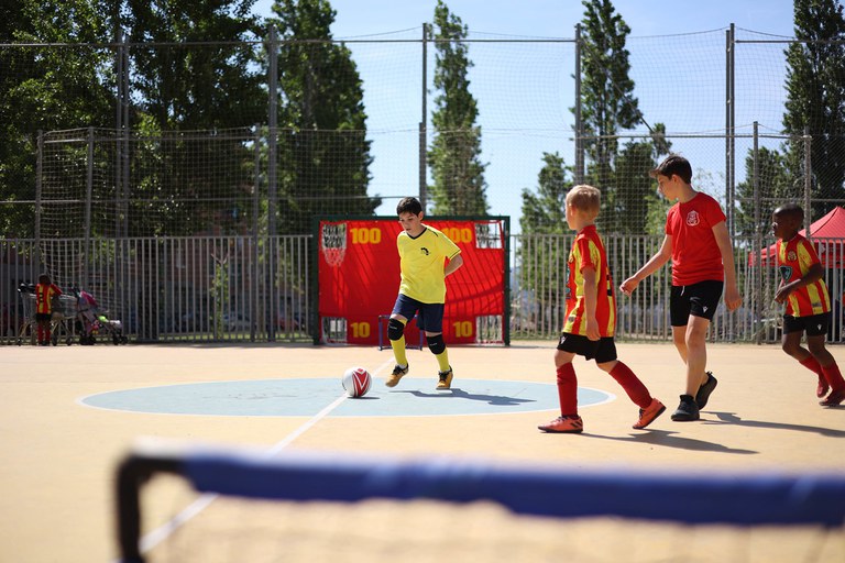 Activitat de futbol (foto: Ajuntament de Rubí – Localpres)