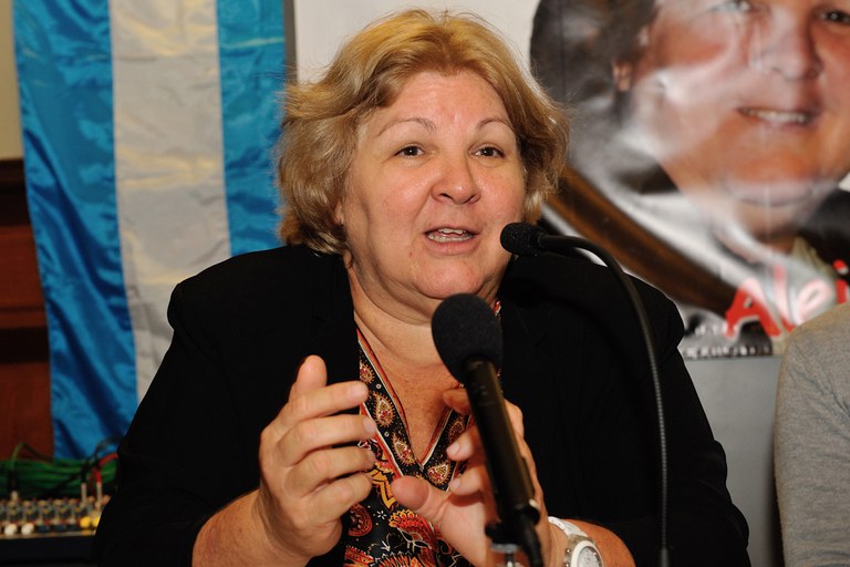 Aleida Guevara, durant la seva conferència (foto: Localpres)