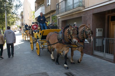 Aquest any, 'Puja al carro de Sant Antoni' ha comptat amb dos carruatges (foto: Localpres)