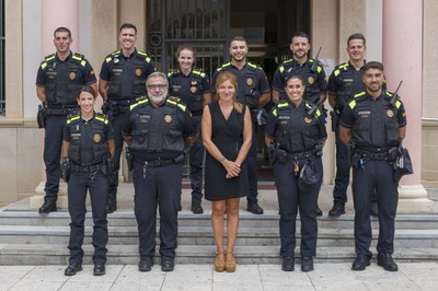 L'alcaldessa ha rebut els membres de Policia Local aquest divendres (Foto: Ajuntament de Rubí - Localpres).