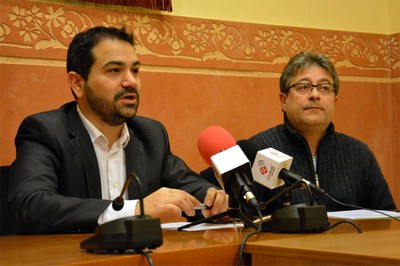 El regidor Jaume Buscallà i el president de la FACGR, Miquel Ortuño