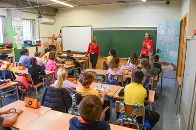 El taller a l’escola Ca n’Alzamora   (foto: Ajuntament de Rubí - Localpres).