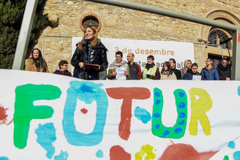 Discurs de l'alcaldessa (foto: Ajuntament de Rubí - Localpres)