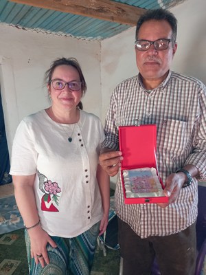 La regidora de  Cooperació amb amb l’alcalde de la Daira de Guelta, Mohammed Ahmed