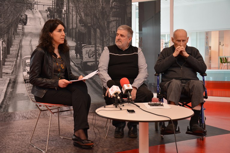La regidora Neus Muñoz, Manel Miras i Ignasi Marroyo