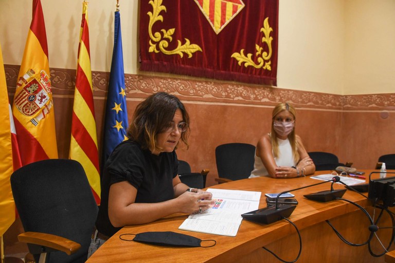 Un moment de la roda de  premsa (foto: Ajuntament de Rubí - Localpres)