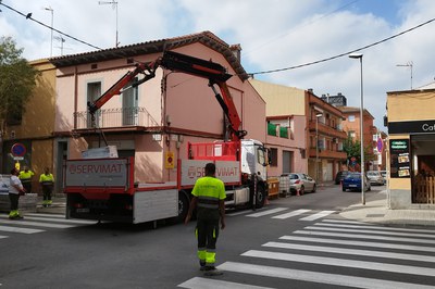 Las obras han arrancado en el cruce entre la c. Margarida Xirgu y la c. Pau Claris (foto: Ayuntamiento de Rubí).