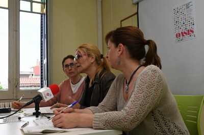 Mas, Martínez y García, durante la presentación de las colonias OASIS (foto: Localpres).