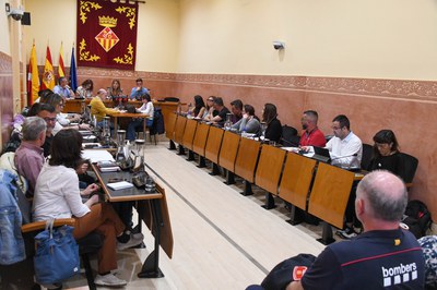 El Pleno ha contado con la presencia del jefe del Parque de Bomberos de Rubí (foto: Ayuntamiento de Rubí - Localpres).