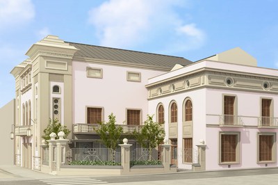 Imagen virtual de la fachada del Casino, una vez se haya completado la rehabilitación del edificio (foto: Ayuntamiento).