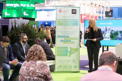 Ana María Martínez Martínez, durante su intervención en la Cumbre Mundial del Clima (foto: Ayuntamiento de Rubí).