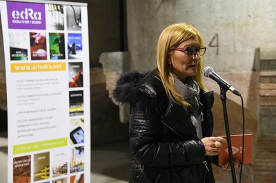 La alcaldesa ha asistido a la inauguración de la exposición y ha dirigido unas palabras a los asistentes (foto: Localpres).