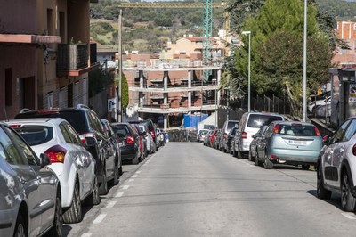 El tramo de la calle Sant Jordi donde se actuará (foto: Ayuntamiento de Rubí - Lali Puig).