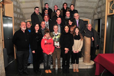 Los representantes municipales han recibido a los miembros de Sant Antoni Abat (foto: Localpres)