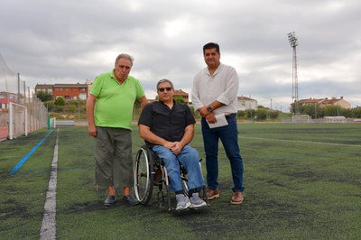 El presidente de la ACEA, el presidente de Horitzó y el concejal de Deportes.