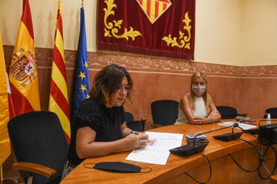 Un momento de la rueda de  prensa (foto: Ajuntament de Rubí - Localpres)