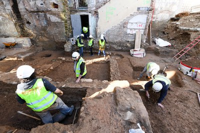 Trabajos de arqueología en el Casino (foto: Ayuntamiento de Rubí - Localpres)