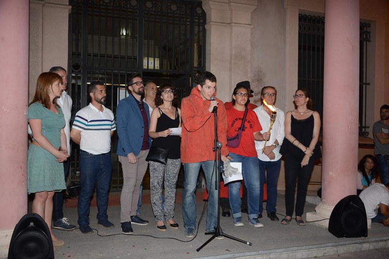 Lectura del manifiesto de la Llama del Canigó (foto: Localpres)