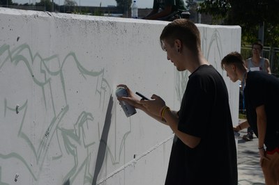 Pressing Cath ha pintado un graffiti (foto: Localpres)