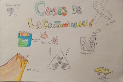 Cartel de la clase río Llobregat ─ 5º A de la Escuela Rivo Rubeo.